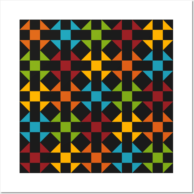 Geometric Pattern: Quilt: Winter Wall Art by Red Wolf